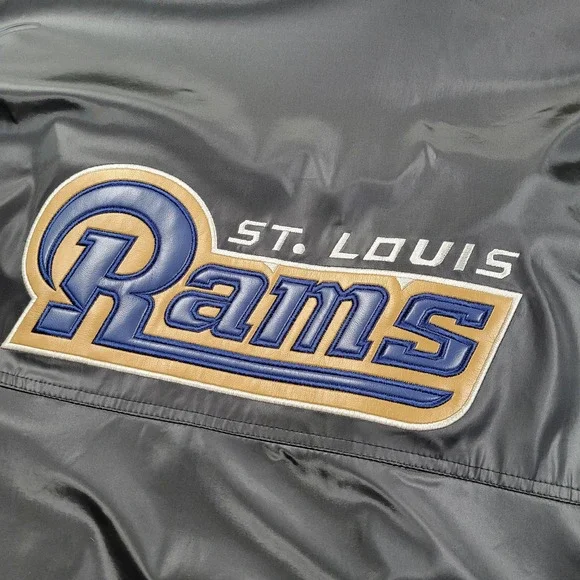 Vintage St. Louis Rams Jacket Mens 2XL NFL Football Fleece Lined